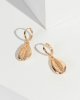 Gold Metal Shell Drop Earrings