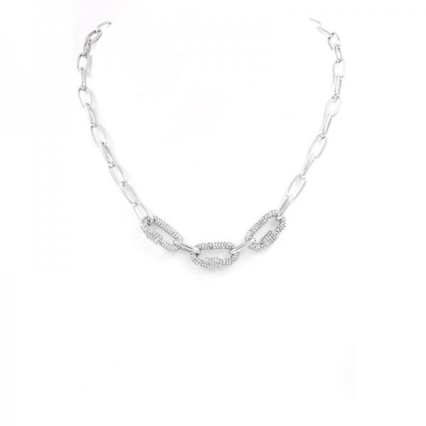 Rhinestone Link Necklace