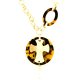 Tortoise Pearl and Cross Pendant Necklace