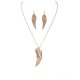 Wing Pendant Necklace Set